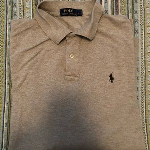 Long sleeve tan polo